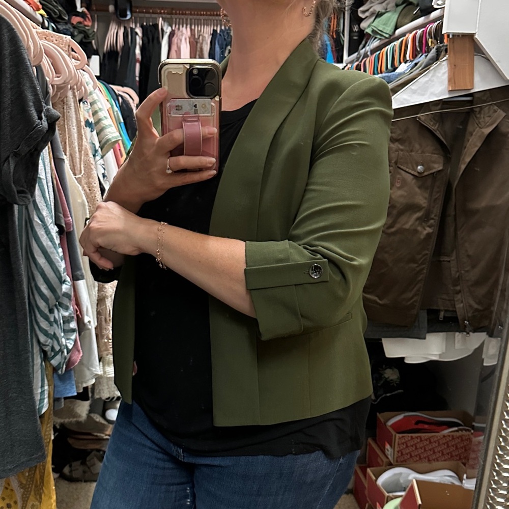 14 - Black Label - Olive Green Women's Blazer